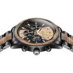 OLEVS Men's Wood Analog Quartz Watch