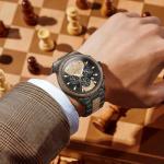 OLEVS Men's Wood Analog Quartz Watch