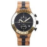 Men's Wooden Chronograph Watch with Luminous Hands