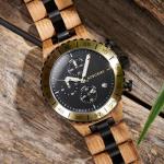 Men's Wooden Chronograph Watch with Luminous Hands