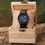 Men's BOBO BIRD Wood Chronograph Watch - Ebony Blue