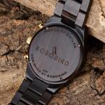 Men's BOBO BIRD Wood Chronograph Watch - Ebony Blue
