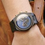 Men's BOBO BIRD Wood Chronograph Watch - Ebony Blue