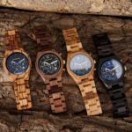 Men's BOBO BIRD Wood Chronograph Watch - Ebony Blue