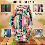 Colorful Bamboo Wood Analog Watch for Men