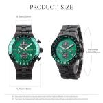 BOBO BIRD Men's Green Ebony Wood Watch