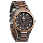 Treehut Men's Ebony Wood Watch with Quartz Movement