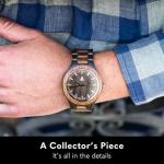 Treehut Men's Ebony Wood Watch with Quartz Movement