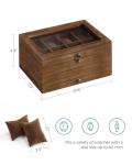 Rustic Walnut 8-Slot Wood Watch Box