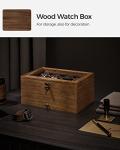 Rustic Walnut 8-Slot Wood Watch Box