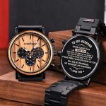 Personalized Engraved Wooden Watch for Men