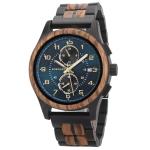 BOBO BIRD Men's Blue Wooden Chronograph Watch