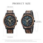 BOBO BIRD Men's Blue Wooden Chronograph Watch