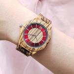 MII YEW Men's Casual Wooden Quartz Watch
