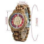 MII YEW Men's Casual Wooden Quartz Watch