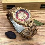 MII YEW Men's Casual Wooden Quartz Watch