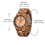 MUJUZE Lightweight Wooden Watch for Men