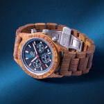 Blue Zeitholz Men's Wooden Chronograph Watch