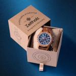 Blue Zeitholz Men's Wooden Chronograph Watch