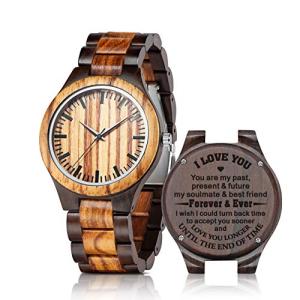 Custom Engraved Wood Watches for Men