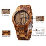 BEWELL Men's Zebra Wood Analog Watch