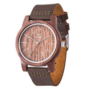 Men's Natural Walnut Wood Watch - Handmade 40mm