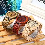 BEWELL Men's Zebra Wood Analog Watch