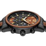 OLEVS Men's Wood Luxury Chronograph Watch 42MM