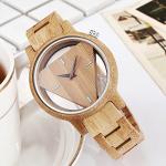 Men's Minimalist Engraved Wooden Triangle Watch