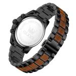 OLEVS Men's Wood Luxury Chronograph Watch 42MM
