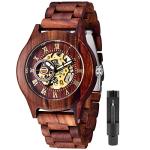 Tiong Men's Battery-Free Wooden Mechanical Watch