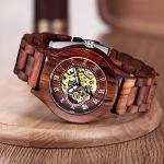Tiong Men's Battery-Free Wooden Mechanical Watch