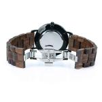 BEWELL Slim Black Wooden Analog Couple Watch