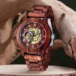 Tiong Men's Battery-Free Wooden Mechanical Watch