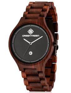 Lightweight Red Sandalwood Men's Quartz Watch