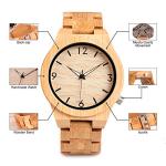 BOBO BIRD Men's Bamboo Watch with Luminous Pointer