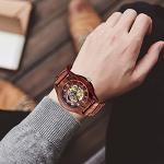 Tiong Men's Battery-Free Wooden Mechanical Watch
