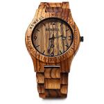 BEWELL ZS-W086B Men's Zebra Wood Watch