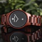 Lightweight Red Sandalwood Men's Quartz Watch