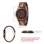 Engraved Brown Wood Watch for Him - Love You