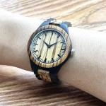 MISHIKG Men's Lightweight Handmade Wooden Analog Watch