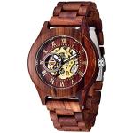Tiong Men's Battery-Free Wooden Mechanical Watch