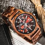 Stylish Walnut Wood Chronograph Watch for Everyone