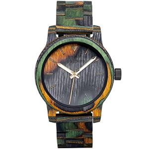 BOBO BIRD Men's Colorful Wooden Quartz Watch