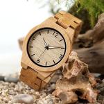 BOBO BIRD Men's Bamboo Watch with Luminous Pointer