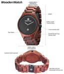 Lightweight Red Sandalwood Men's Quartz Watch