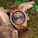 BOBO BIRD Men's Brown Wooden Sport Watch