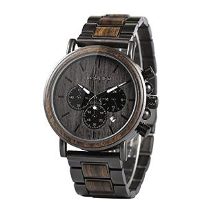 BOBO BIRD Men's Stylish Ebony Wood Watch