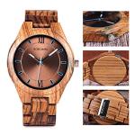 BOBO BIRD Men's Brown Wooden Sport Watch