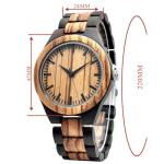 MISHIKG Men's Lightweight Handmade Wooden Analog Watch